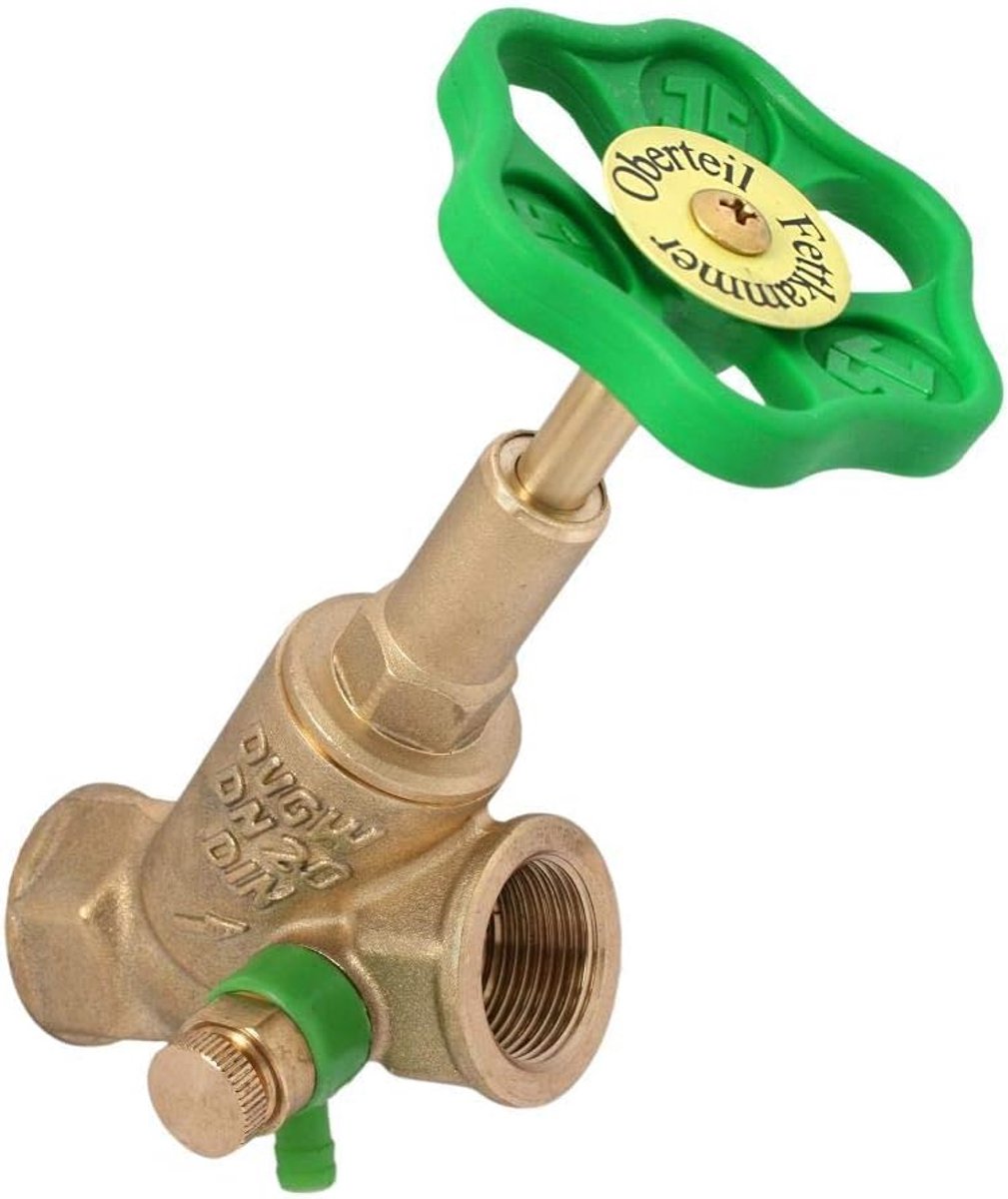 Vrije stromingsklep 1/2 inch - messing - met afvoer - ideaal voor waterafvoer - ShopVlot