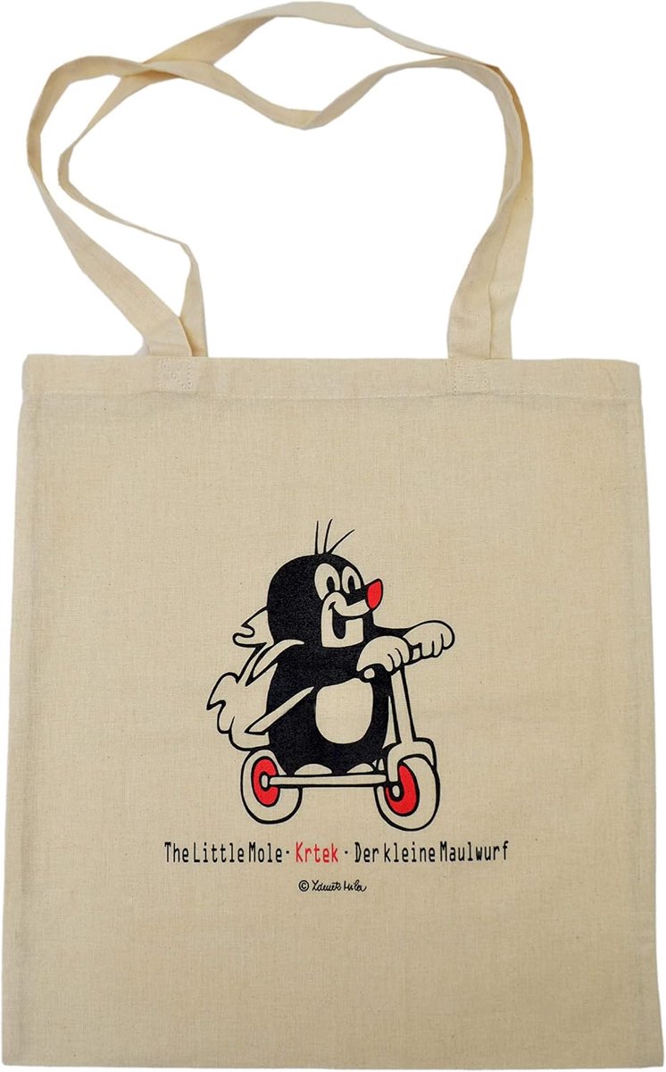 Katoenen tas 42x38cm - multicolour - dierenmotief - eco-vriendelijk herbruikbaar - ShopVlot