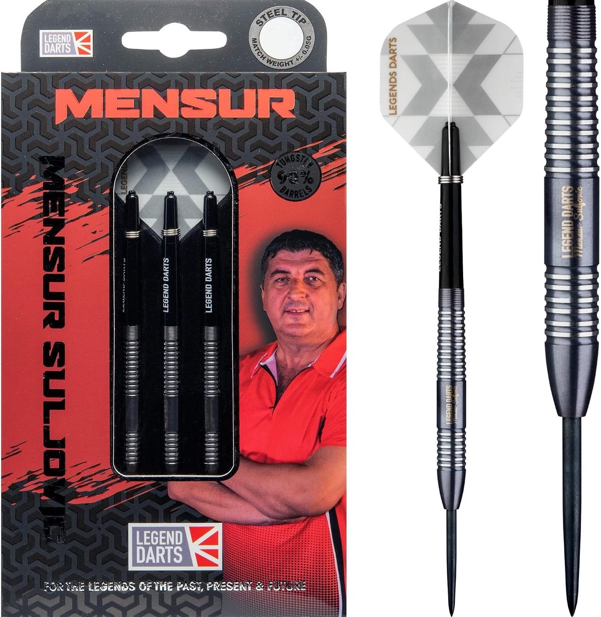 Dartset 90% tungsten 23g - zwart - stevige stalen punt - perfect voor precisie - ShopVlot
