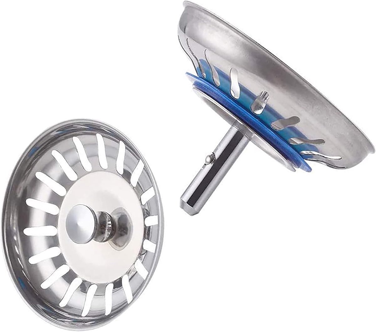 Afvalstopper 80mm - 304 RVS afvoerplug - voorkomt verstoppingen - eenvoudig te reinigen - ShopVlot