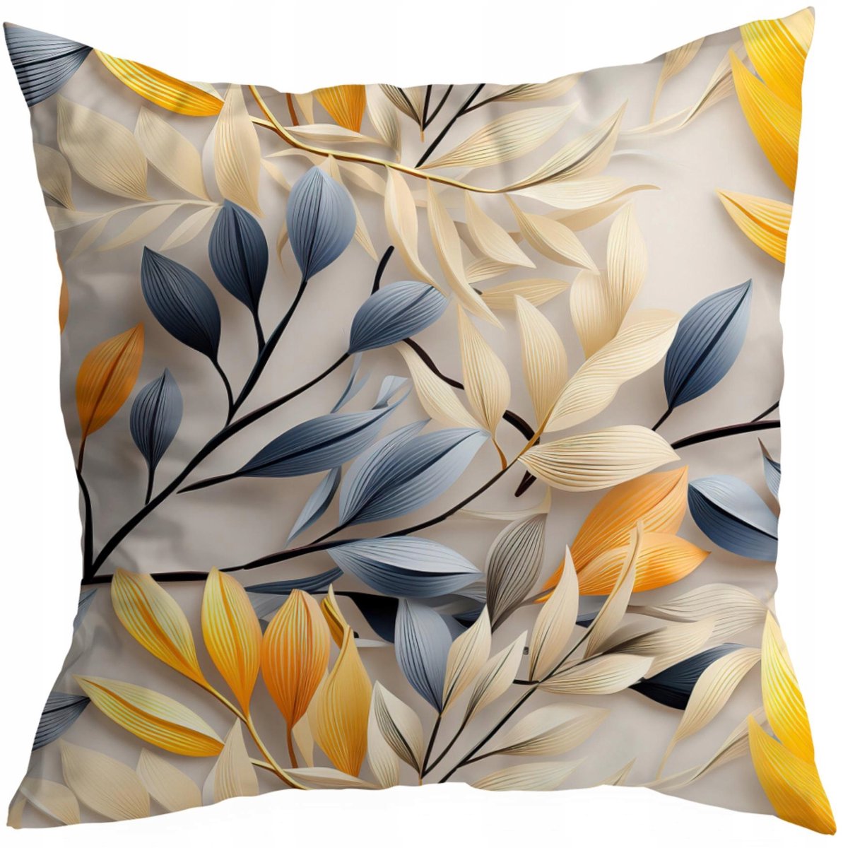 Decoratieve kussensloop 40x40 cm, zachte stof, rits