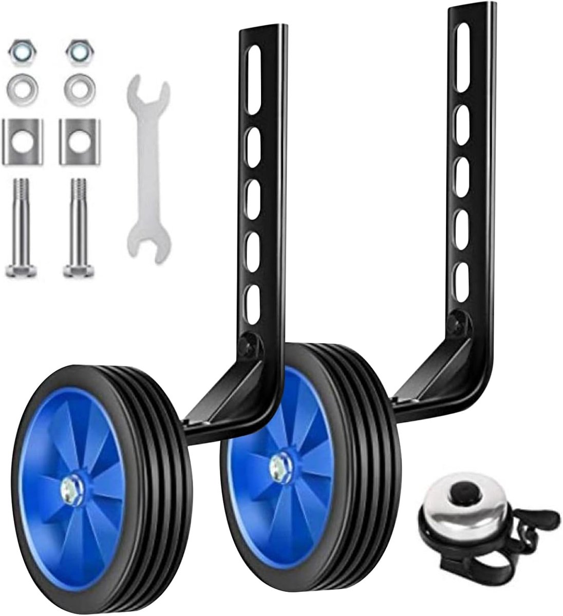 Fiets Trainingswielen - Hulpwielen Kinderfiets - Veilig Leren Fietsen - Verstelbaar Universeel - 12-20 Inch - Blauw