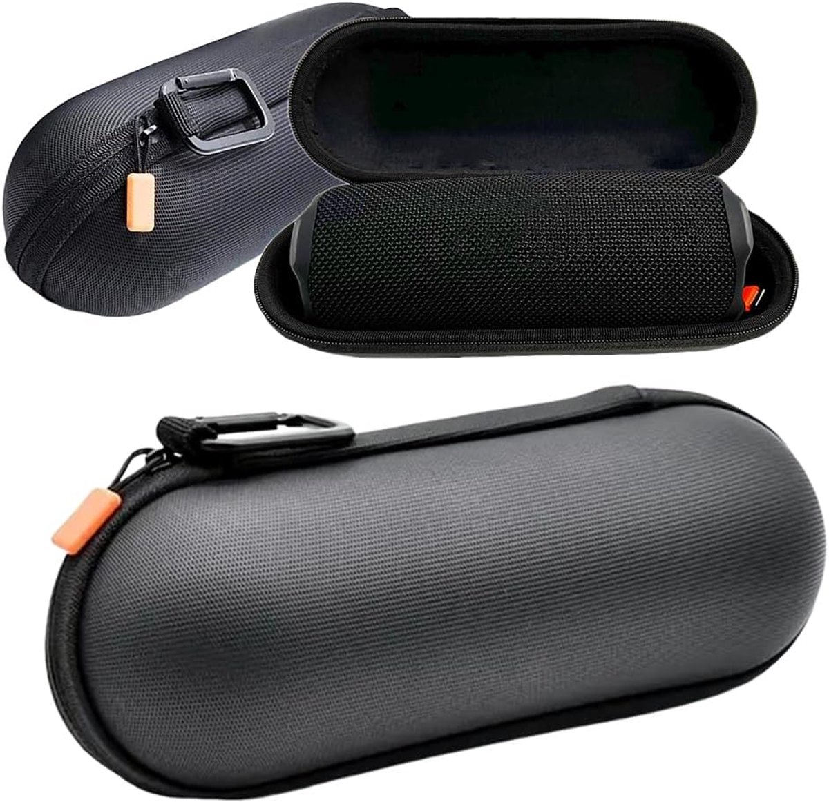 Draagbare Opbergtas - Reis Hoes - Draadloze Speaker - Harde Bescherming - 24 cm - Zwart