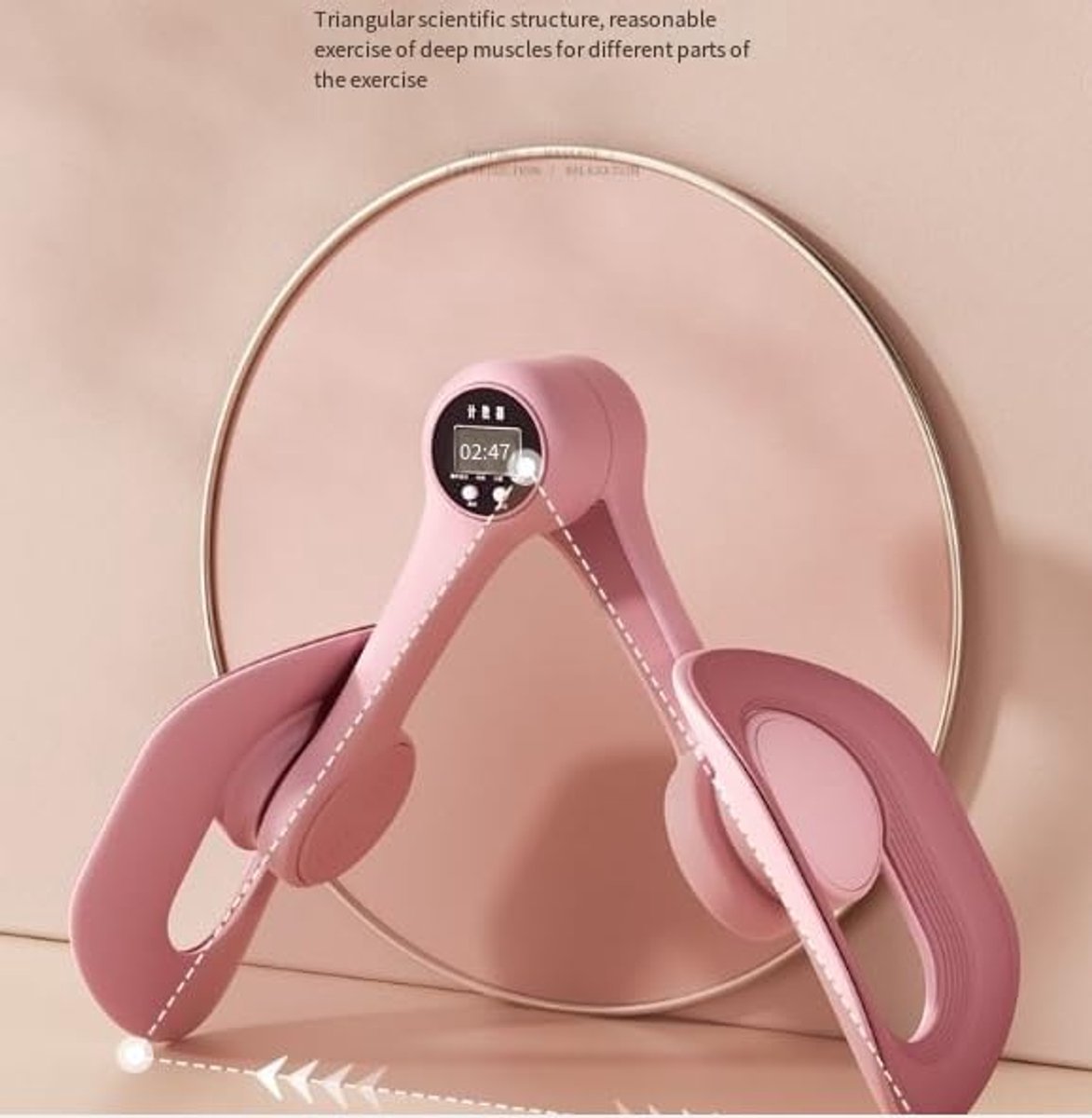 Dijtrainer Bekkenbodem - Thigh Trainer - Thuistrainingen - Slim Beeldscherm - 35*25*10 cm - Roze