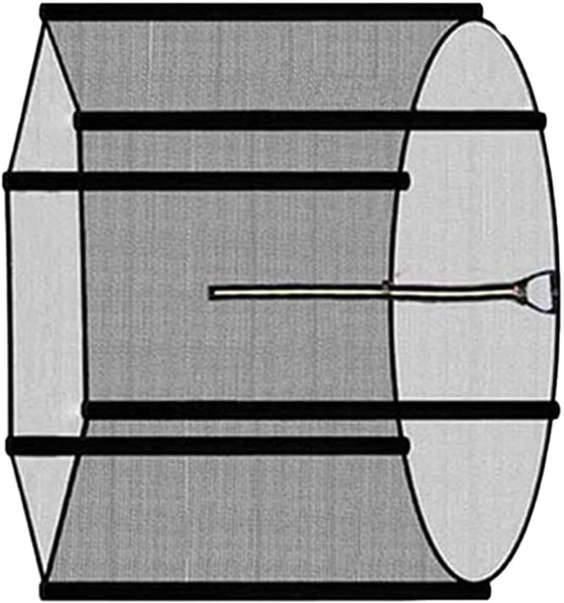 Trampoline Veiligheidsnet - Vervangend Net - Veilig Spelen - UV- en Weerbestendig - 8 Palen - Zwart