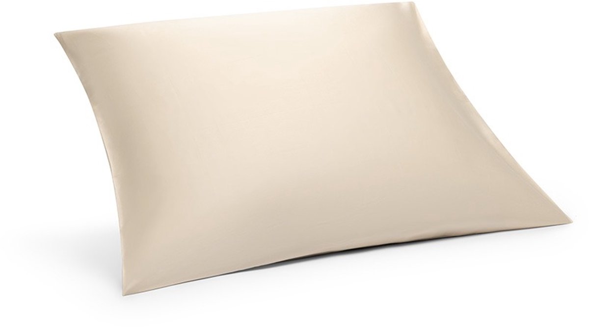 Yumeko kussensloop katoen satijn almond milk 65x65 - Bio, eco & fairtrade - 1 stuk