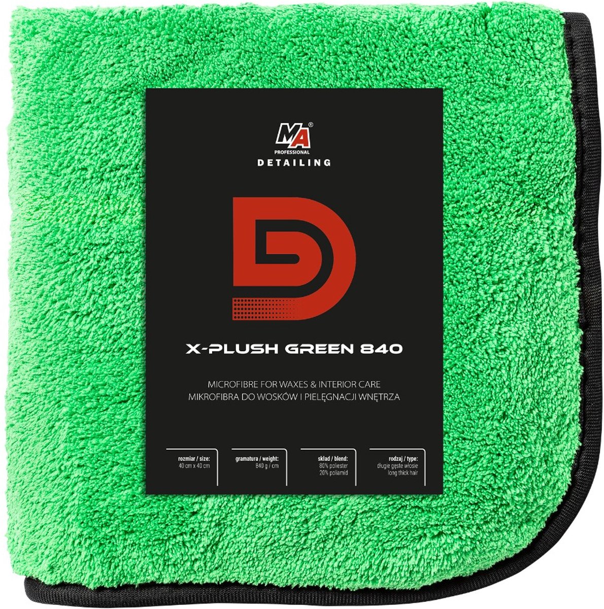 Amtra X-Plush Green Serie - Microvezeldoek - 40x40cm - 840GSM - Zacht & Pluizig