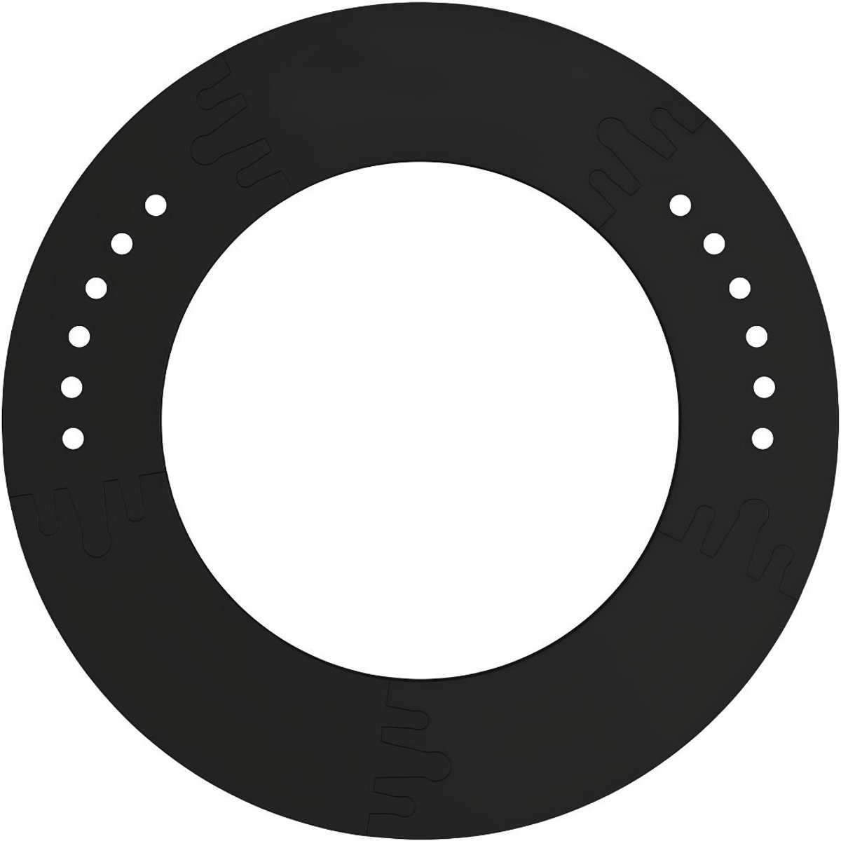 KAD® Dartbord Surround Ring - Muurbescherming & Dart Catch Ring - Beschermrand voor Dartbord - Zwart - 75cm x 15cm x 75cm