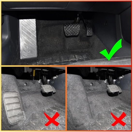 Pedaalhoezen Auto - Vervangende Onderdelen - Veiliger Rijden - Antislip Rubber - Set van 3 - Zwart — afbeelding 5