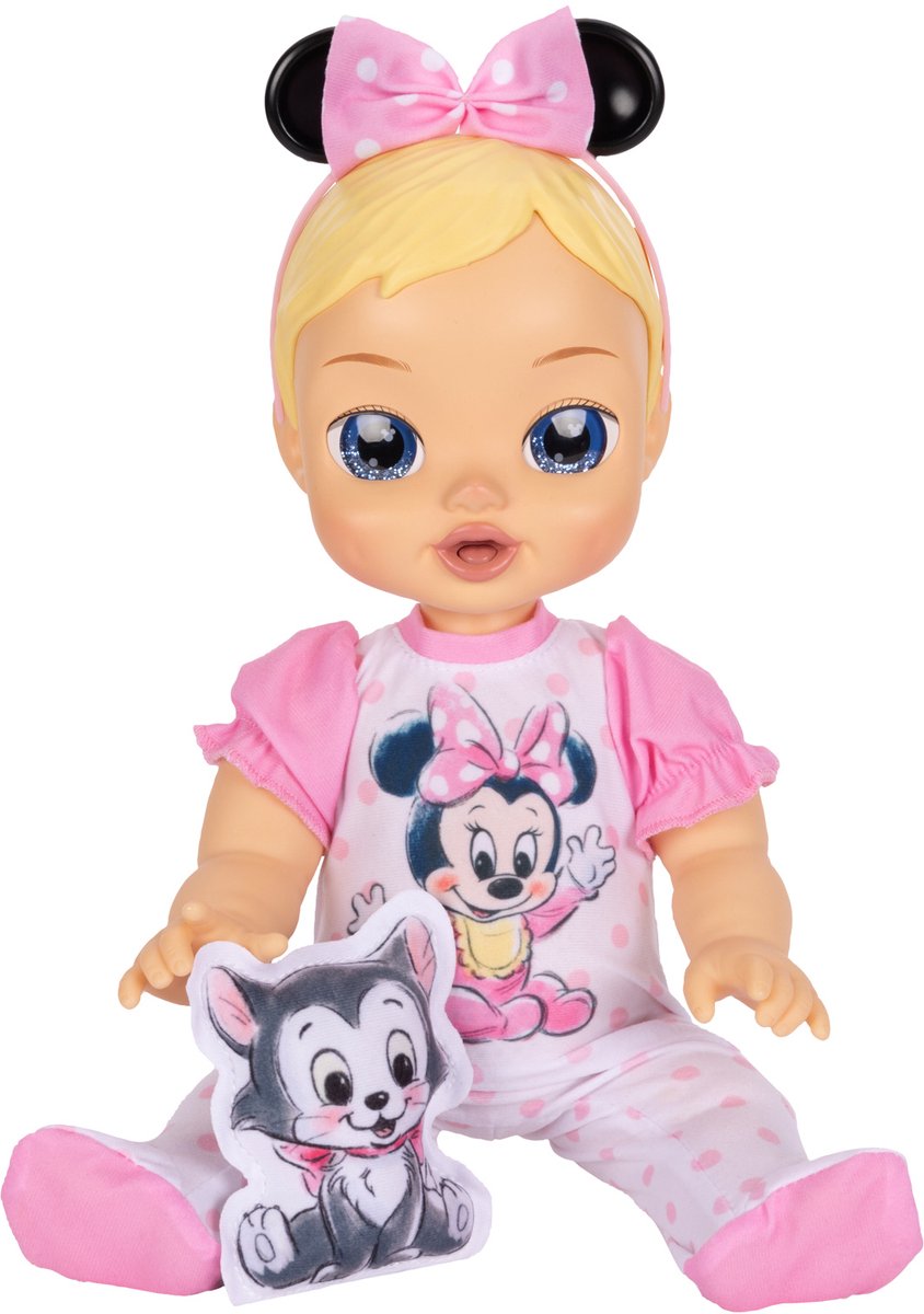 Disney Darlings Minnie Mouse Deluxe interactieve pop met functies 13" / 33 cm, officieel gelicentieerd door Jakks Pacific, met licht- en geluidseffecten, inclusief leuke Minnie-geïnspireerde accessoires, ideaal cadeau voor meisjes vanaf 3 jaar