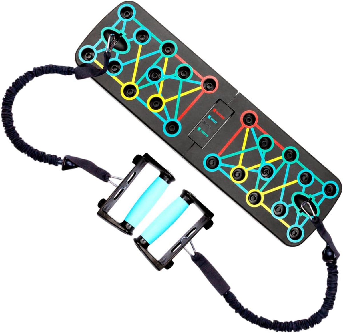 Opvouwbaar Push Up Board - Kracht Trainer - Spieropbouw Thuis - Compact Opvouwbaar Ontwerp - 32 x 20 cm - Zwart