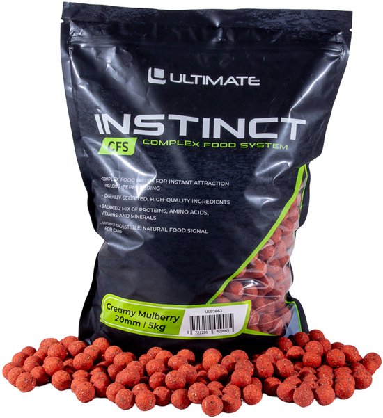 Ultimate Instinct CFS Boilies 20mm 1kg - Creamy Mulberry - Boilies van Ultimate — afbeelding 2