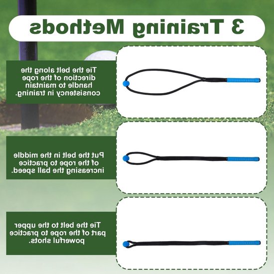 Golf Rope Swing Trainer, Rope Golf Trainingshulpmiddel met Opbergtas Multifunctionele Golf Training Rope Golf Geschenken Golf Rope Trainer voor Krachtbeheersing Fysieke Training van Merkloos — afbeelding 5