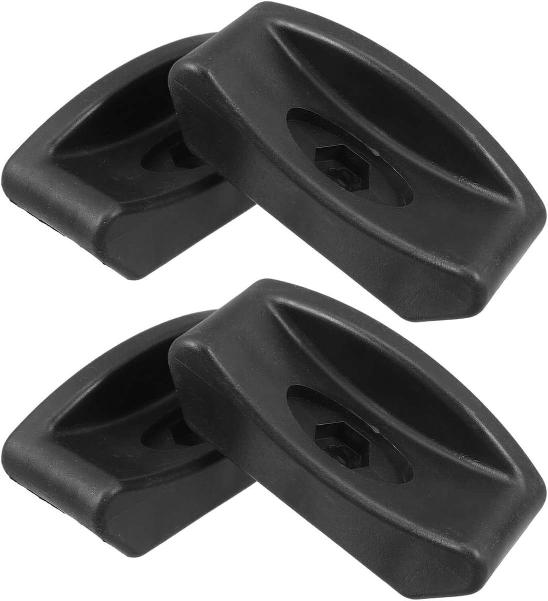 Halterrek Onderdelen - Gewichtstandaard Inzetstukken - Sportschool Stabiliseren - Schokabsorberend Rubber - 11.5 x 5 x 4.5 cm - Zwart