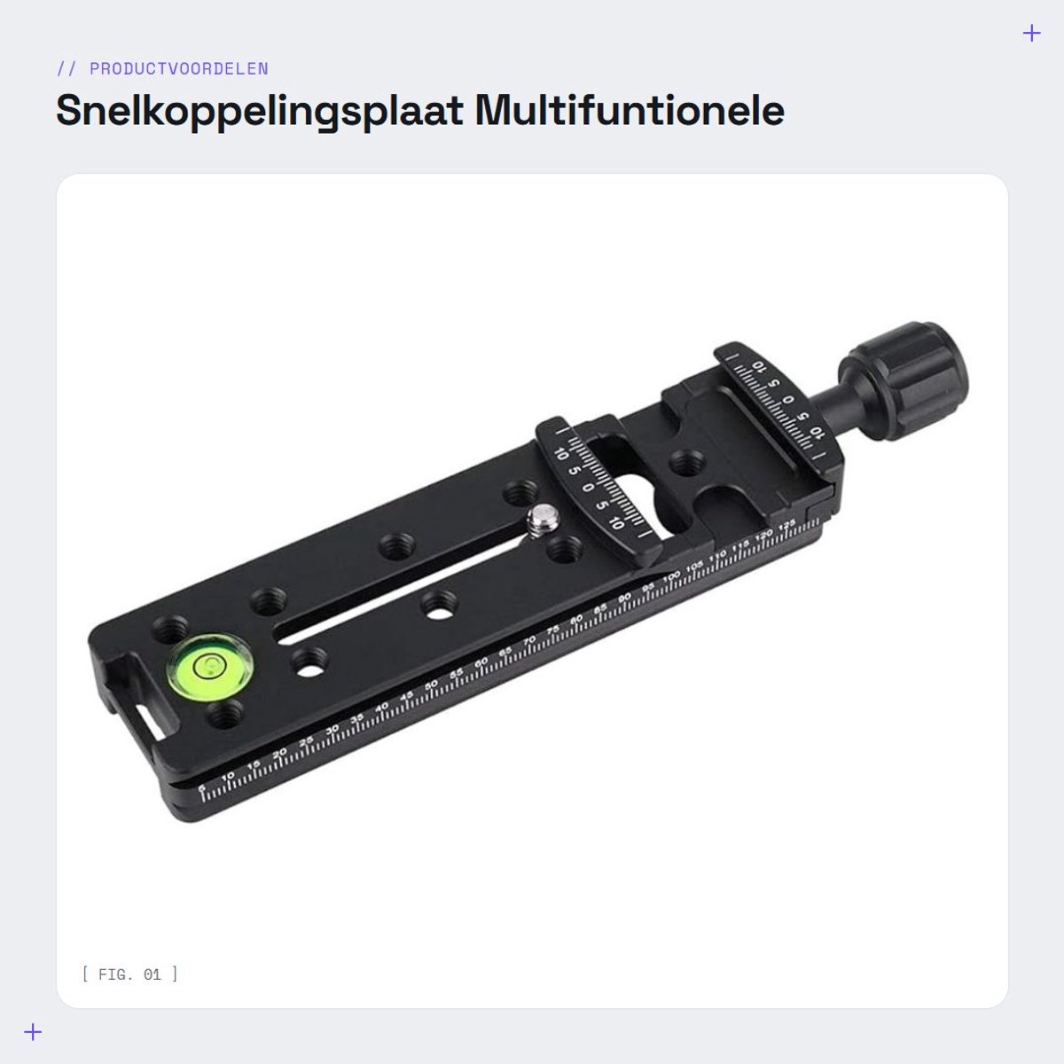 Dailygoods- Snelkoppelingsplaat 140 mm - Multifunctionele Railknoop - Lichtgewicht Aluminium - Oxidatiebestendig - Geschikt voor DSLR/SLR-camera's - Precisie CNC-gefreest - Wisselplaat