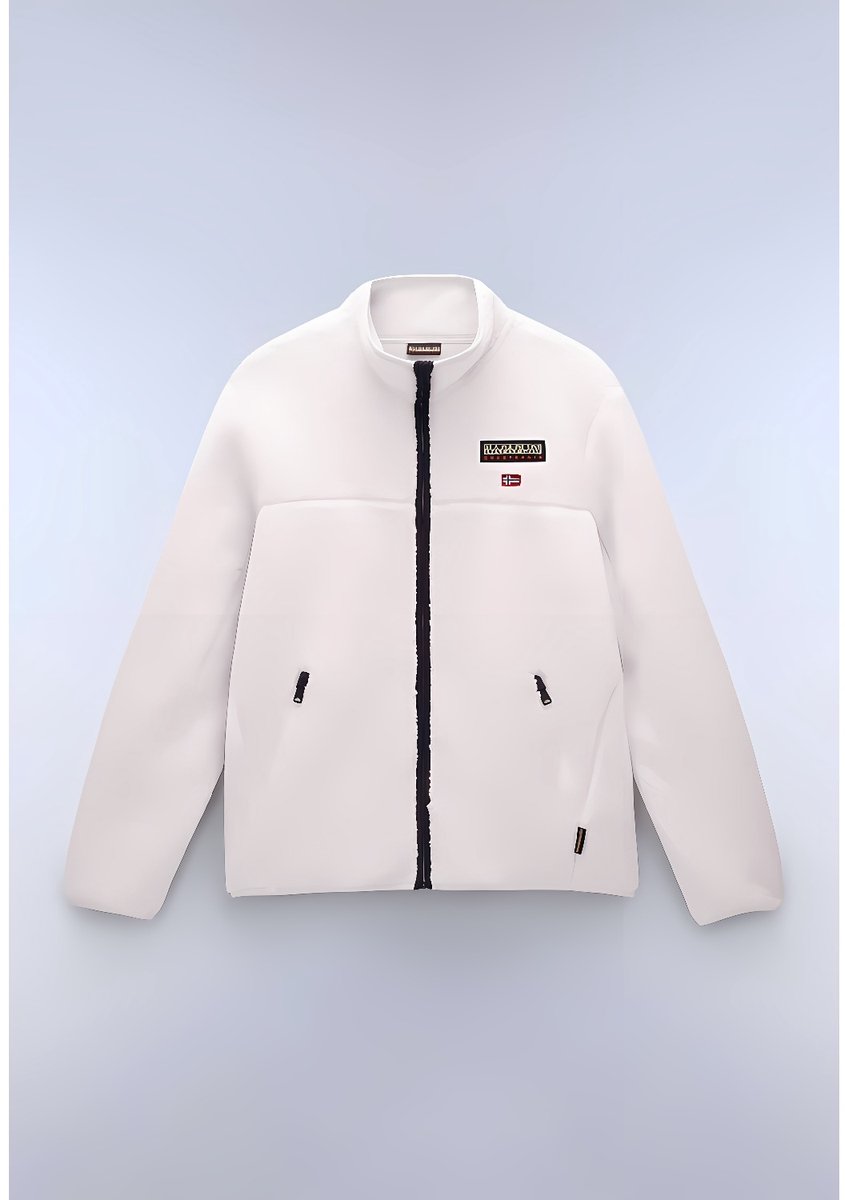 Borg ZipUp Fleece Jacket Wit