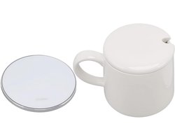 Koffieverwarmer Mok - Oplader Onderzetter - Dranken Warm Houden - Draadloos Laden - 350 ml - Wit