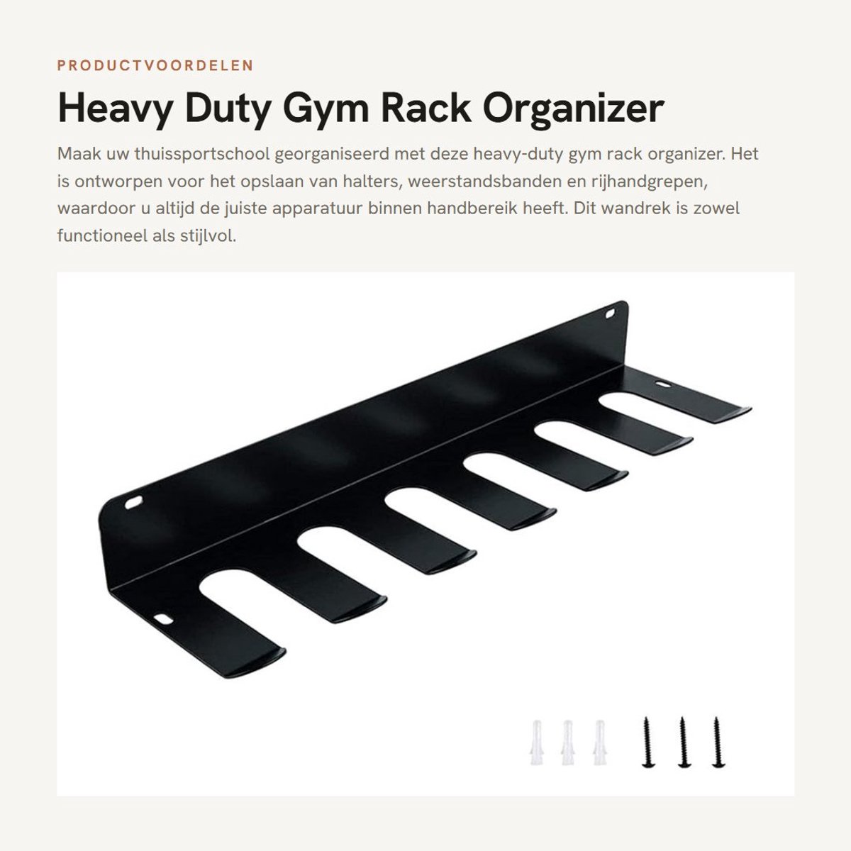 Dailygoods- Gym Rack Heavy Duty - Weerstandsbanden/Barbells - Fitnessrek - Opbergrek - Ruimtebesparend - Duurzaam ontwerp