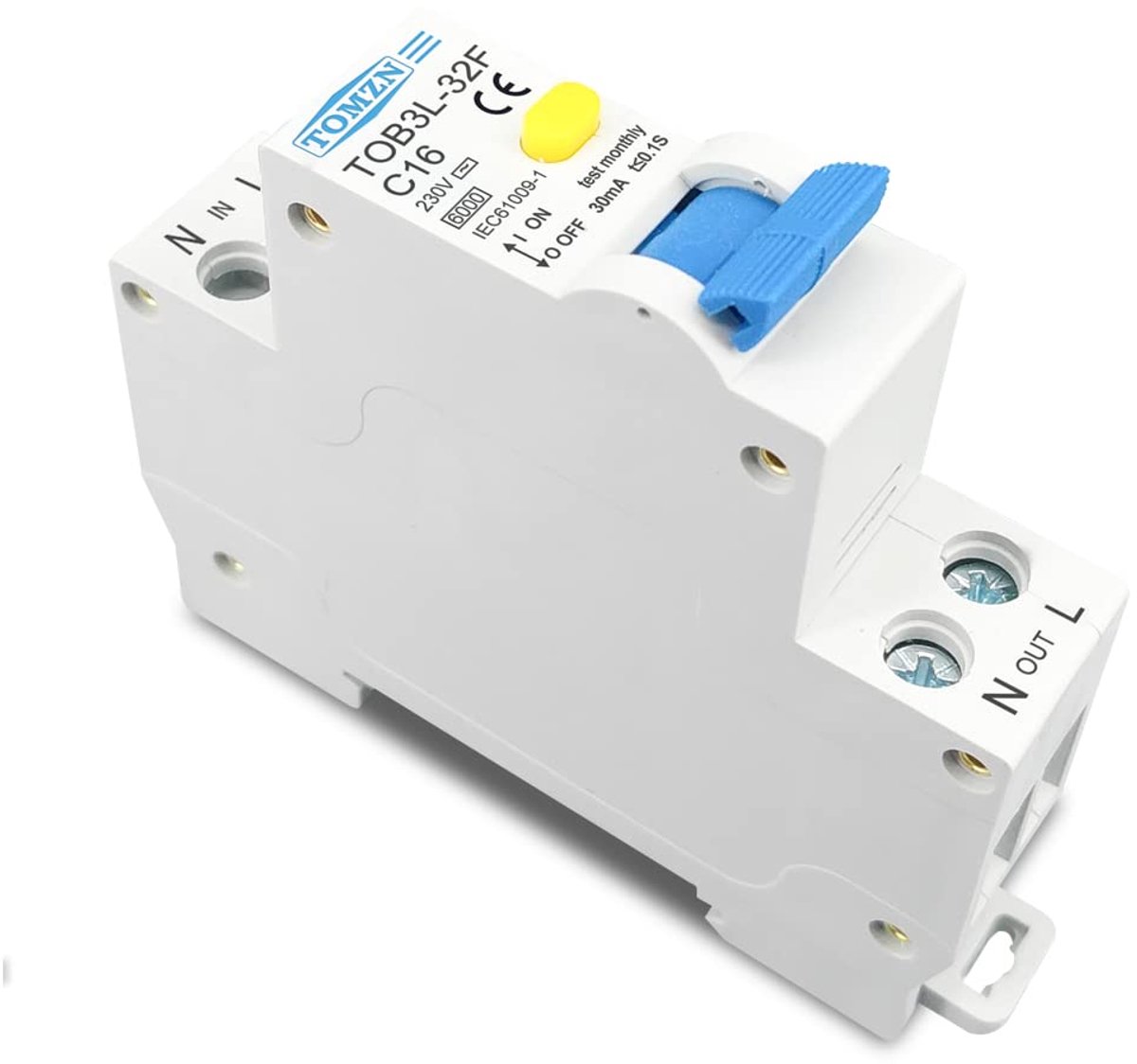 Miniatuur Schakelaar - Automatishe Stroomonderbreker - Elektrische Beveiliging - Overbelastingsbescherming - 1.8mm - Grijs