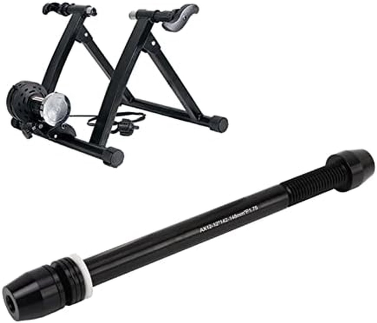 Fietstrainer As - Voorwielblok - Indoor Training - Verstelbare Lengte - 142-148 mm - Zilver