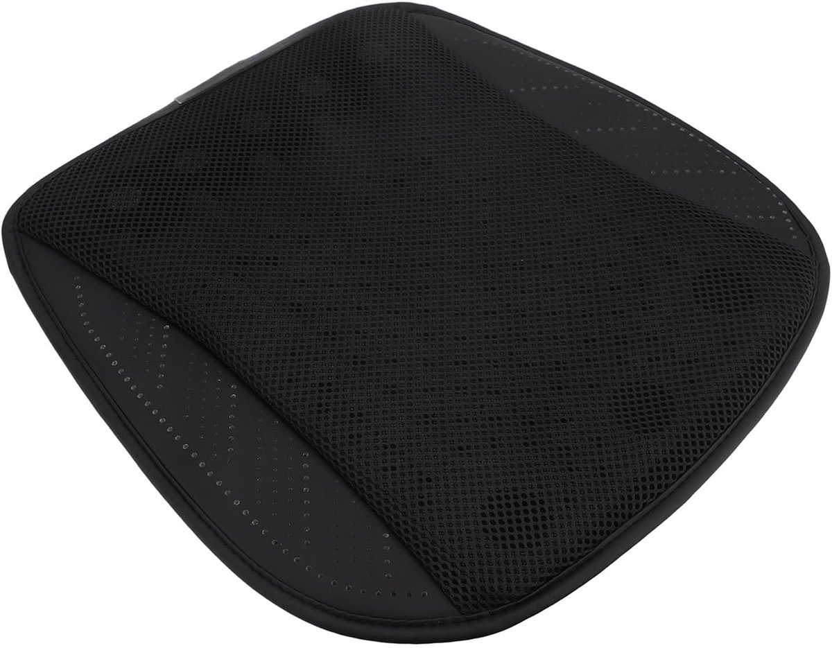 Geventileerd Koelkussen - Zitkussen - Comfortabel Zitten - 8 Ventilatoren - 43 x 43 cm - Zwart