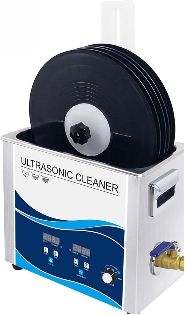 Vinyl Reiniger - Platenwasser - Platen Schoonmaken - 6.5L Tank - 300mm - Zilver