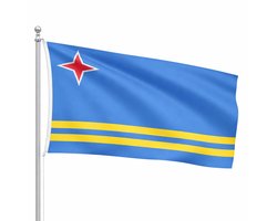 Het Vlaggenschip - Vlag Aruba - 90 x 150 centimeter - Arubaanse Vlag