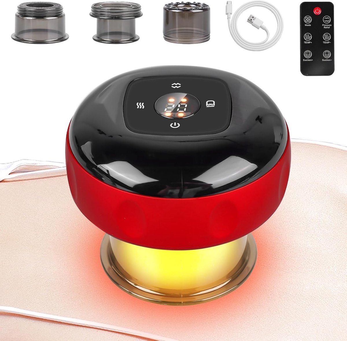 Elektrisch Cupping Apparaat - Vacuüm Cupping Massager - Pijnverlichting Lichaam - Infrarood Warmte Therapie