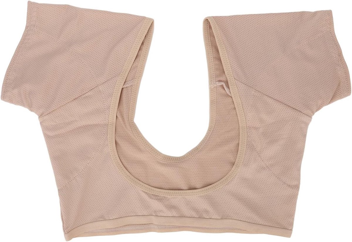 Wasbare Onderarm Zweetpads voor Dames en Meisjes - Ademend, Sneldrogend en Herbruikbaar Zweetvest in Beige