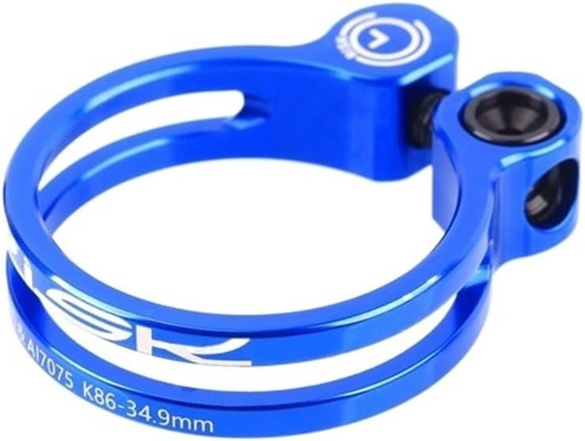 Zadelpenklem - Fietszadelklem - Veilig Fietsen - Lichtgewicht Aluminium - 31.8mm 34.9mm - Blauw