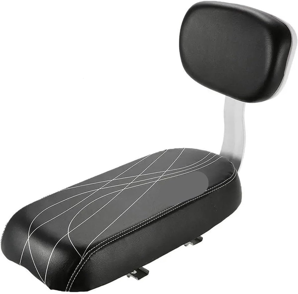 Fiets Achterzitje - Bagagedrager Zadel - Comfortabel Reizen - Met Rugsteun - 37 cm - Zwart