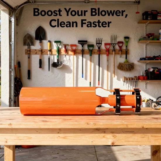 Bladblazer booster - Luchtstroombooster voor bladblazers - Turbine mondstuk met verlengde luchtstroomversneller - Krachtige bladruimer voor gazon en oprit (1 stuk, oranje kleur) van Merkloos	 — afbeelding 2