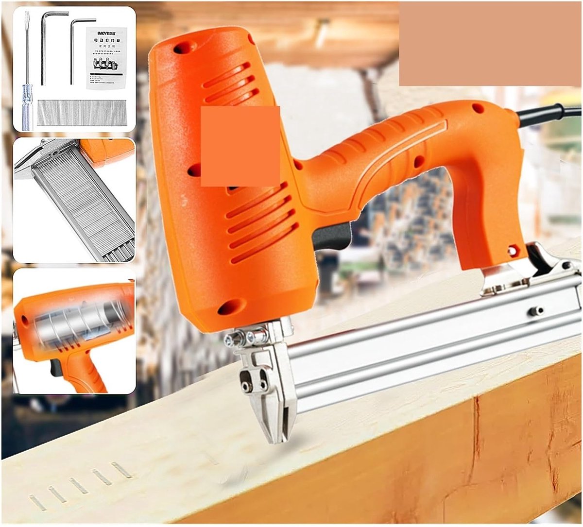 Elektrisch Spijkerpistool - Nietmachine Tacker - Meubelreparatie - 2000W Hoog Vermogen - 30 mm Nagellengte - Oranje