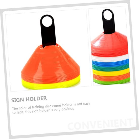 Voetbal Trainingsmateriaal - Oefen Kegels - Sport Training - Handige Opbergstandaards - 10 Stuks - Zwart — afbeelding 3