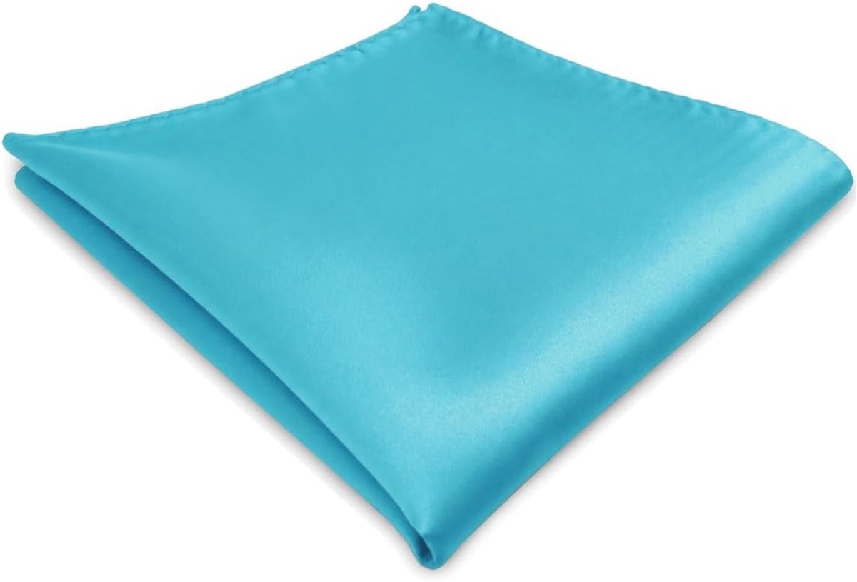 Zakdoek Heren - Effen Kleur - Netjes Voor de Dag - Hoge Kwaliteit Afwerking - 30 x 30 cm - Blauw