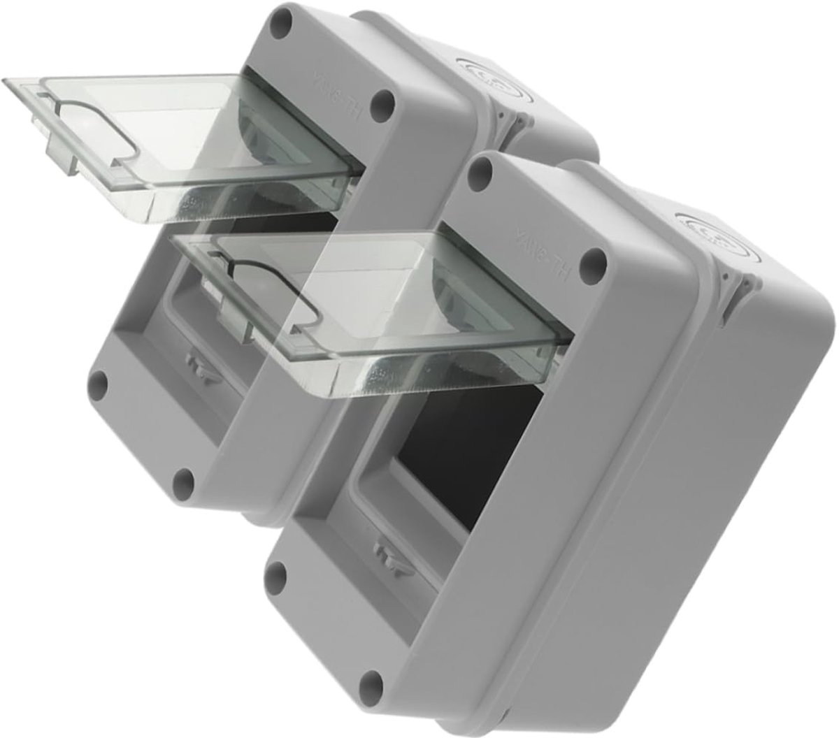 Verdeeldoos Breaker Box - Elektrische Kast - Apparatuur Beschermen - Weerbestendig IP65 - 2 Stuks 16cm - Grijs