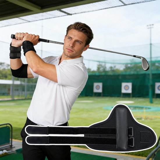 Golf Swing Trainer - Hulpmiddel Swing - Golf Techniek Verbeteren - Corrigeert Houding - 2-delige set - Zwart van GOLF — afbeelding 2
