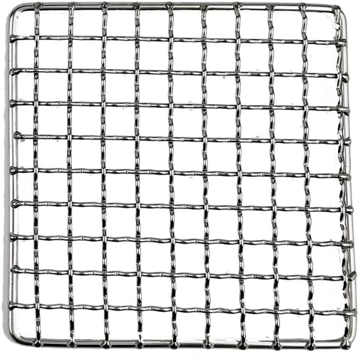 BBQ Rooster Grillmat Barbecue Gaas Buiten Koken Antiaanbaklaag 24x24 cm Zilver