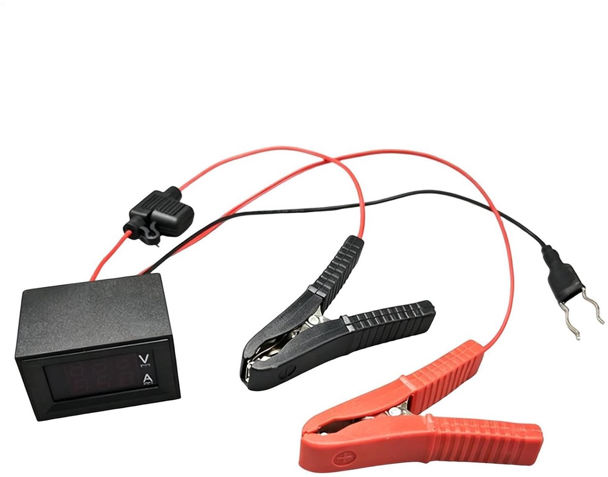 Accu Lekkage Tester - Stroom Detector - Voertuig Onderhoud - Digitaal Display - 12 Volt - Zwart