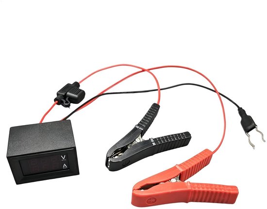 Accu Lekkage Tester - Stroom Detector - Voertuig Onderhoud - Digitaal Display - 12 Volt - Zwart