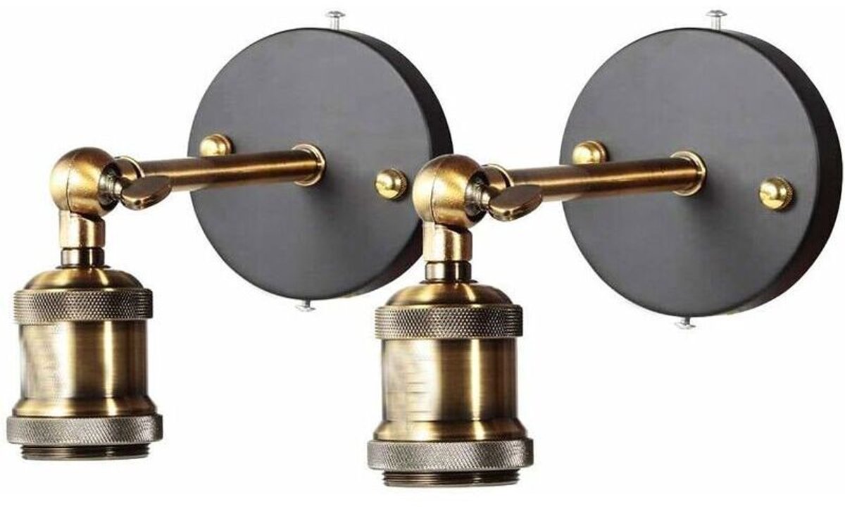 lamp-Industriëlegeschikt vooralen wandlamp, verstelbaar, geschikt voor slaapkamers, keukens en eetkamers (wit, 2 stuks). Retro industriële wandlamp, E27geschikt vooralen verstelbare wandlamp.