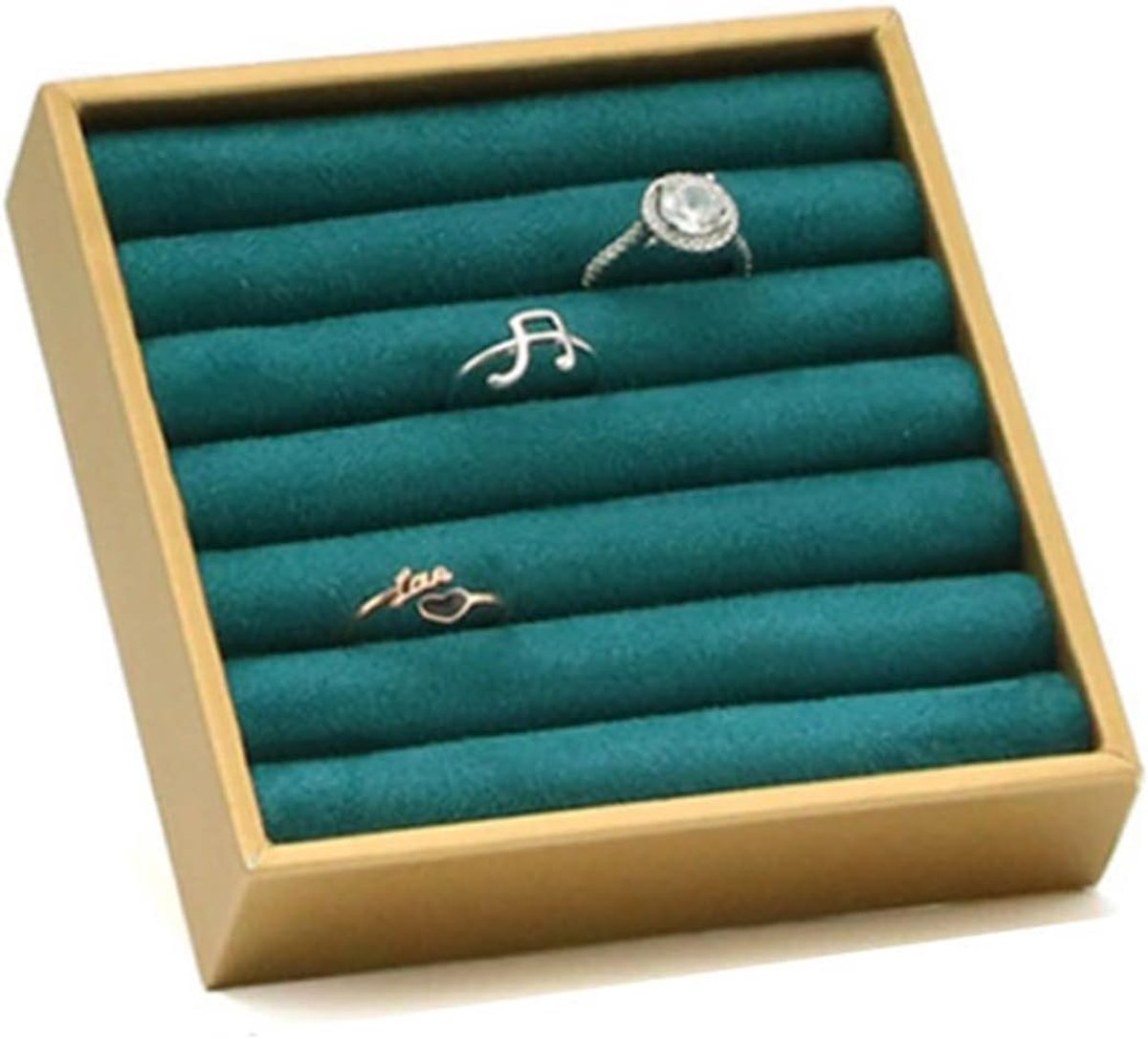 Sieradenstandaard - Juwelier Display - Sieraden Organiseren - Zacht Flanellen - N.v.t. - Groen