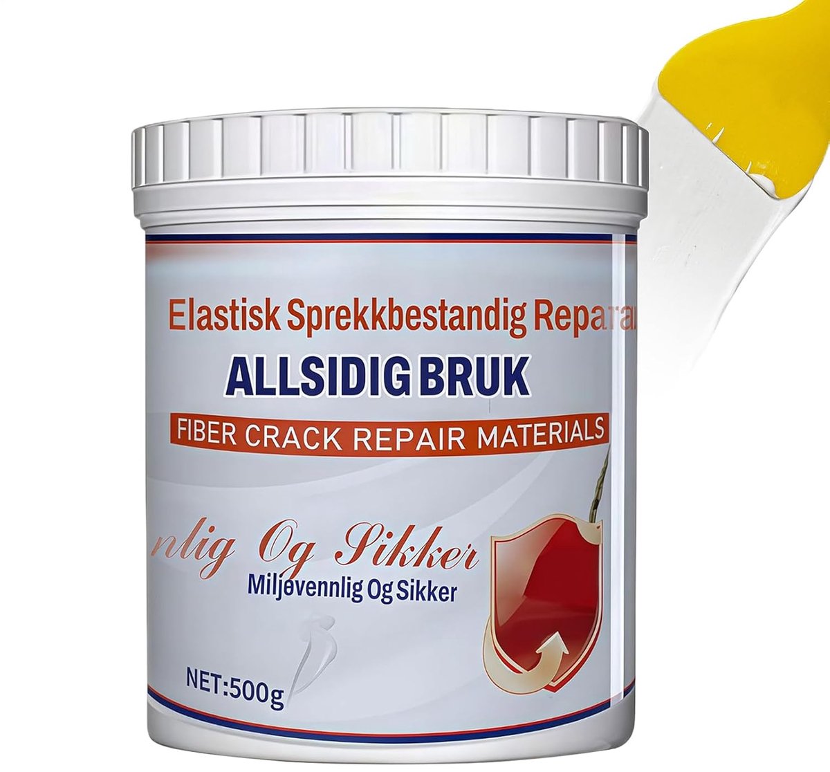 Reparatiepasta - Vezelkit - Muren Herstellen - Scheurvast Waterdicht - 500 gram - Wit