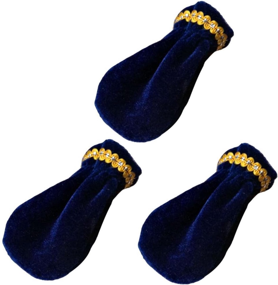 Pedaalhoezen Piano - Voetbeschermers - Muziek Maken - Set van 3 - 20x8cm - Blauw