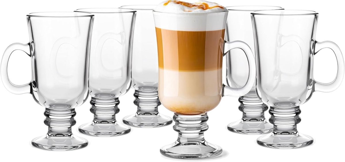Glazen Set - Helder Glas - Vaatwasserbestendig - Ideaal voor Koffie en Thee - Voor Thuis en Horeca