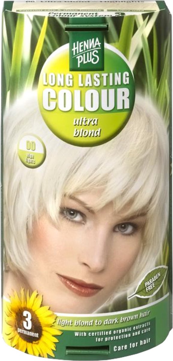 Hennaplus Long Lasting Colour 00 Ultra Blond Coupe Soleil 100ML