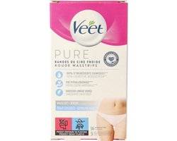 Veet Ontharingsstrips - Bikinilijn - Gevoelige huid - 16 - 16 stuks