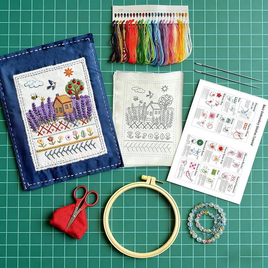 Borduurboek Beginners - Quilt patronen - Creatief Leren - 90 Patronen - 22 x 16 cm - Uniek — afbeelding 2