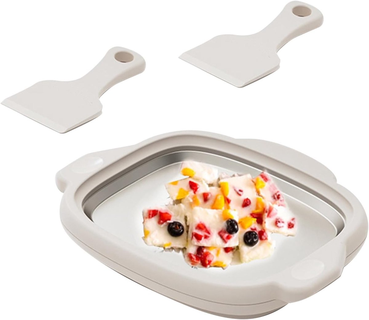 Rolijsmachine - Dessert maker - Zelf ijs maken - Multifunctioneel gebruik - 19.5 cm - Wit