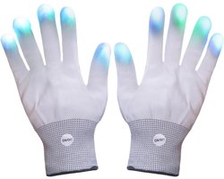 LED Handschoenen - Glow Handschoenen Lichtgevend - Feestelijke Verlichting - Interactieve Lichtstanden - 12 x 21.5 cm - Meerkleurig